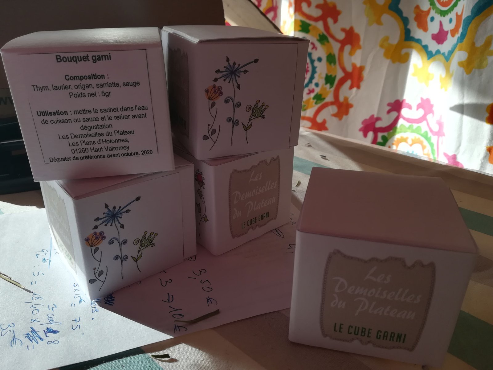 Cube garni (sachet de thé rempli d'un bouquet garni)